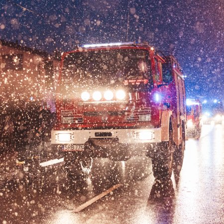 Przywitanie nowego wozu strażackiego OSP Książenice