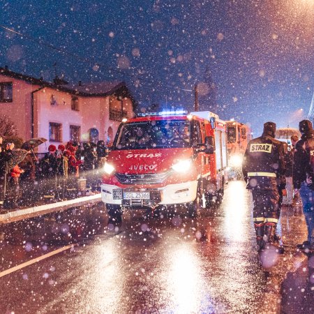 Przywitanie nowego wozu strażackiego OSP Książenice