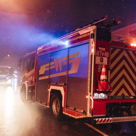 Przywitanie nowego wozu strażackiego OSP Książenice