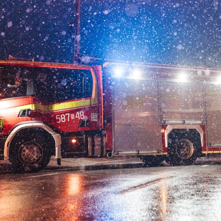 Przywitanie nowego wozu strażackiego OSP Książenice