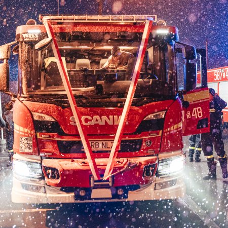 Przywitanie nowego wozu strażackiego OSP Książenice