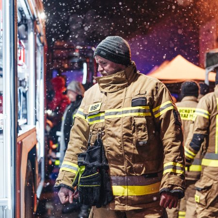 Przywitanie nowego wozu strażackiego OSP Książenice