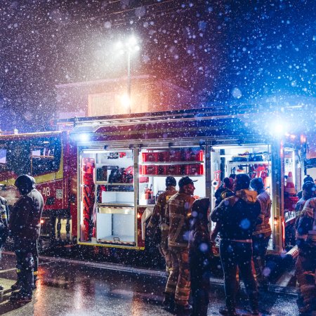 Przywitanie nowego wozu strażackiego OSP Książenice