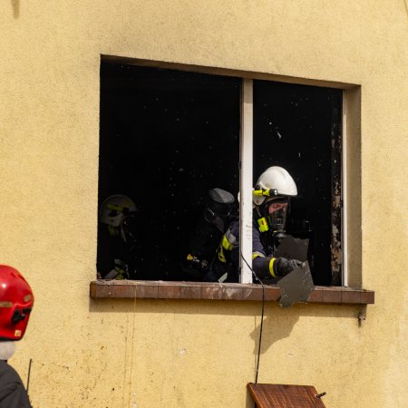 Pożar domu na ulicy Rybnickiej w Szczejkowicach