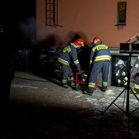 Pożar kotłowni w budynku na ulicy Bełkowskiej