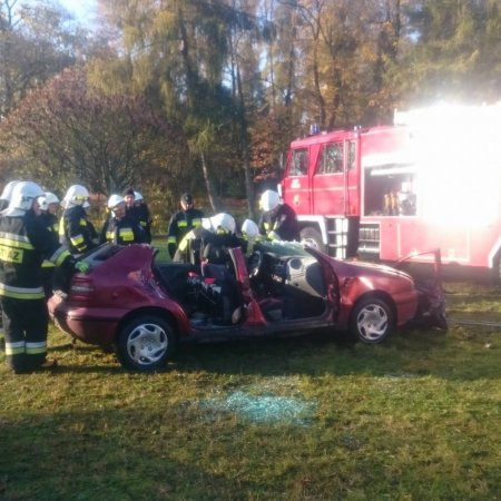 Wypadek drogowy w Bełku
